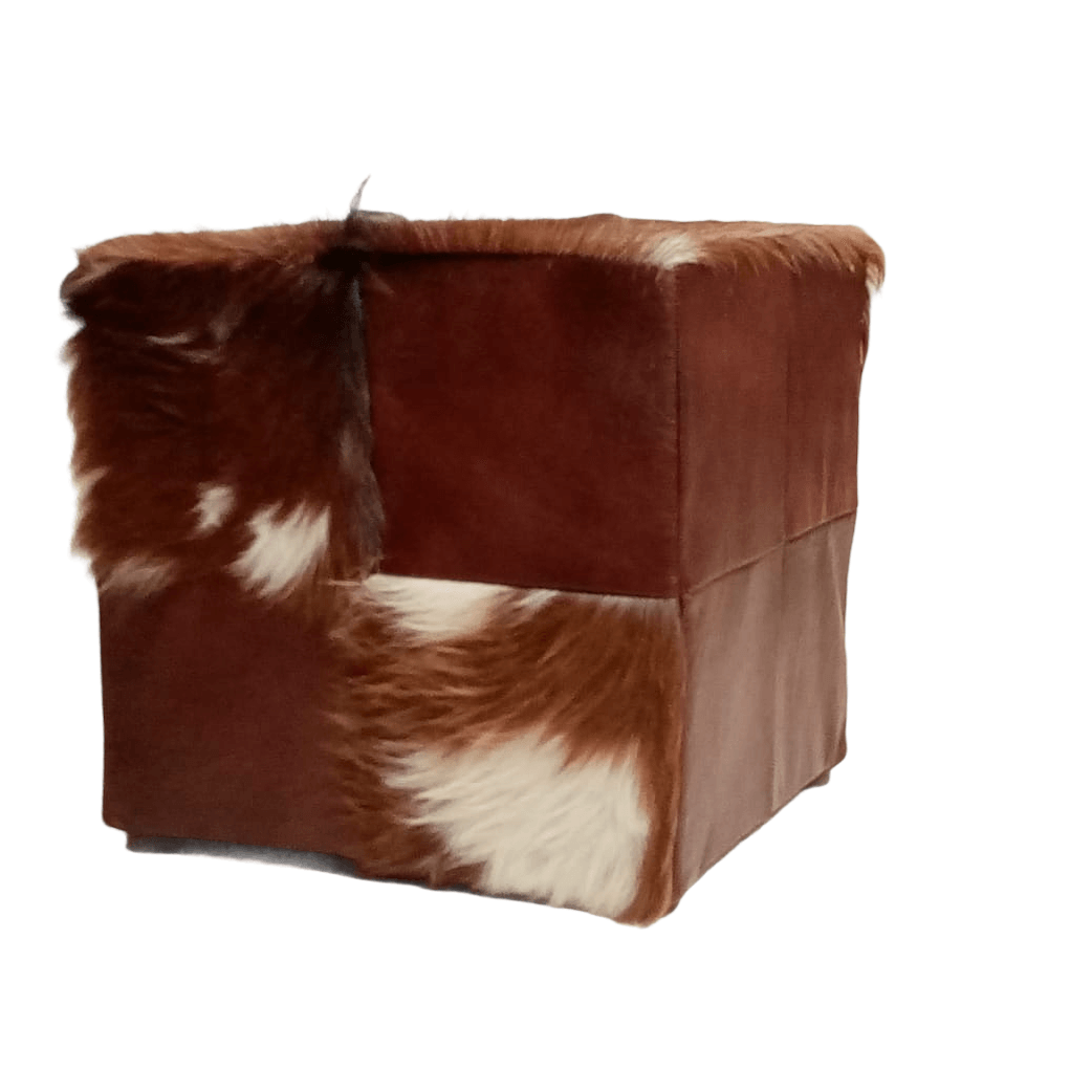 Leather Footrest Stool - Limassolian Leathers