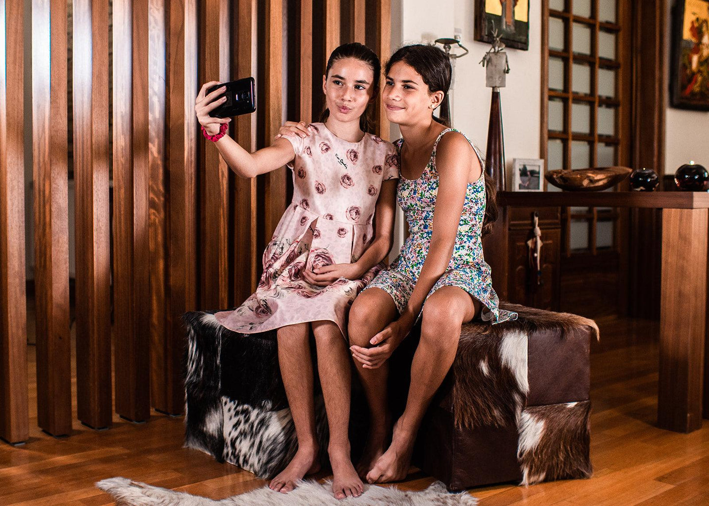 Leather Footrest Stool - Limassolian Leathers