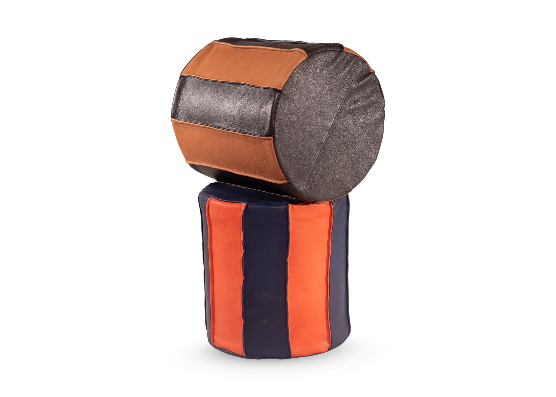 Round footstool - Limassolian Leathers