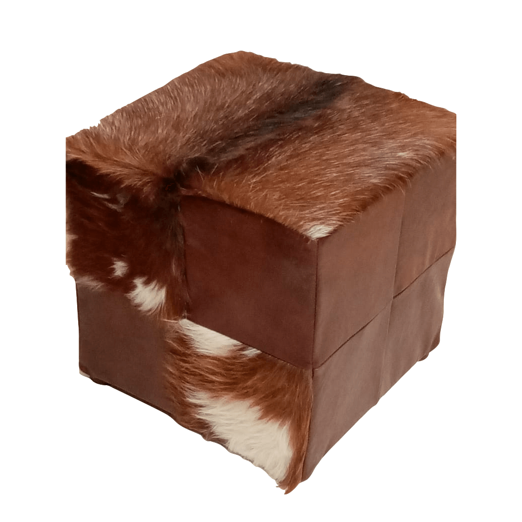 Leather Footrest Stool - Limassolian Leathers